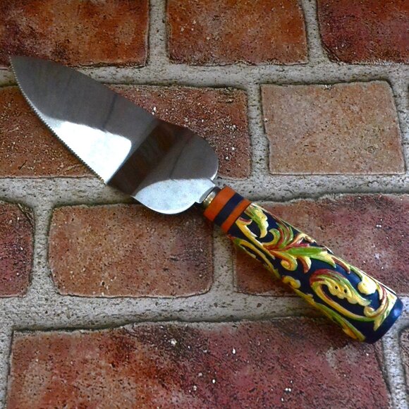 Pfaltzgraff Cake Server In Original Box Never Used Villa Dellaluna Pattern - Picture 2 of 6